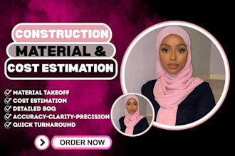 do cost estimation, material take off and quantity takeoff