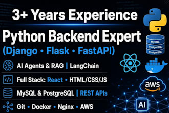 be your full stack web developer with python and js and deployment and support