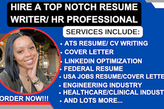 offer job winning ats resume writing, CV cover letter, linkedin for any job role