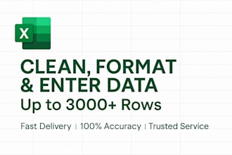 do excel data formatting , merging, splitting and cleaning task