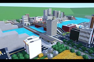 build amazing 3d model, roblox map, obby city map, roblox asset for game