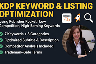 optimize your amazon KDP book with high earning keywords and metadata