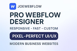 develop, design webflow website figma to webflow webflow expert