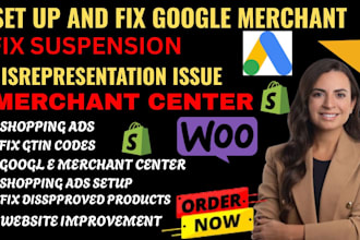 fix google merchant center suspension,  misrepresentation, gtin and shopping ads