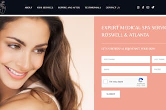 design a responsive medical website medical spa healthcare website