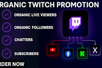 twitch channel promotion, twitch affiliate for live viewers and chatters