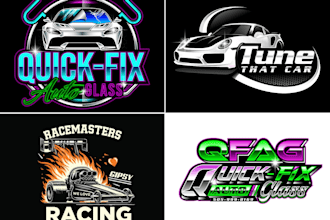 design auto dealership, car, car racing, auto repair and automotive logo
