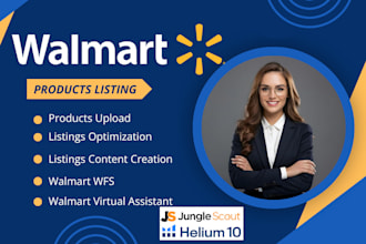 do walmart listing on walmart marketplace and optimize them, ebay listing