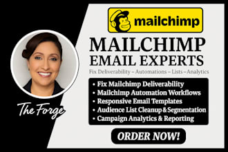 fix mailchimp deliverability, automations, templates, lists and analytics