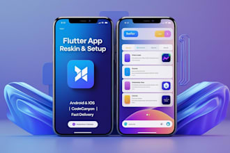 reskin and setup codecanyon flutter app for android and ios