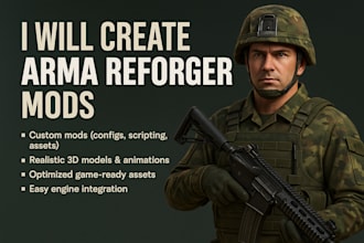 create arma reforger mod, gun, vehicle, arsenal setup, map, dayz
