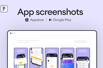 design mobile app screenshots for app store and google play