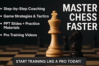 create a chess coaching course with materials, PPT, video to be a better player