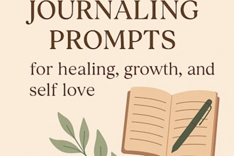 create custom journaling prompts for healing, growth, and self love