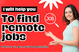 research , job application and remote job