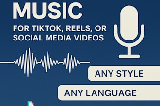 deliver custom ai music for tiktok, reels, or social media videos