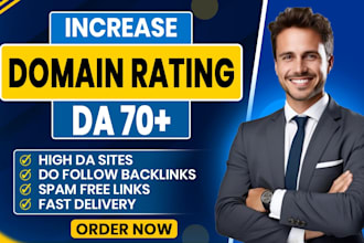 guaranteed increase fast dr, increase ahrefs dr 70, domain rating 50 SEO