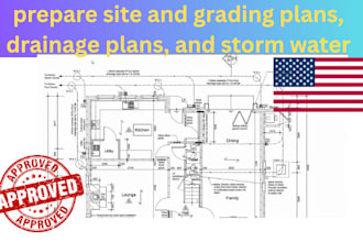 prepare site and grading plans, drainage plans, and storm water
