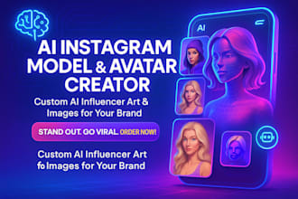 create stunning ai instagram model, influencer avatar and ai art images