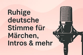 ich spreche dein maerchen intro oder sachtext mit ruhiger stimme ein