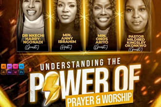 design online church event, poster, church programe social media flyer