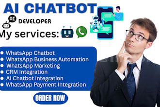 automate whatsapp with ai chatbot, bulk messaging, API integration