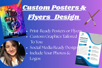 design engaging printable posters and editable canva flyers in 24 hours