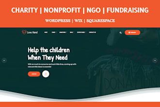 design nonprofit website for non profit, charity, ngo, donations, fundraising