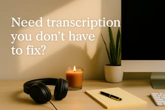 transcribe your audio or video into clear, accurate, and polished text