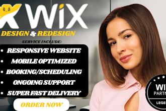 do responsive wix website redesign design wix online store wix website design