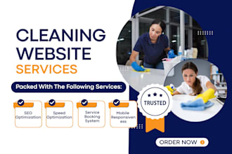 build cleaning service website, house, office cleaning, booking koala website