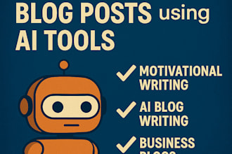 write motivational and business blog posts using ai tools