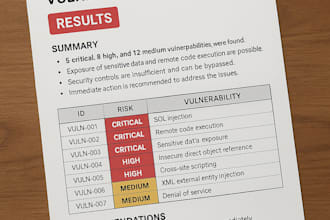 vulnerability and penetration testing