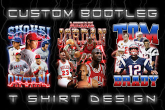 design custom bootleg vintage rap and hip hop t shirts in collage style