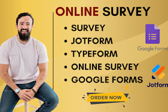 conduct market research online survey google forms jotform typeform