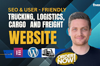 design website for logistics trucking dispatch freight broker cargo moving 3pl