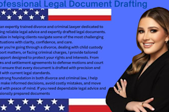 prepare legal documents, lawsuits complaints, motions, petitions and appeals