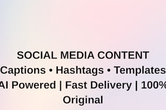 create social media content with captions and images