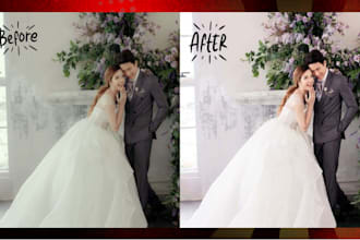 do bulk photos editing wedding photo in lightroom
