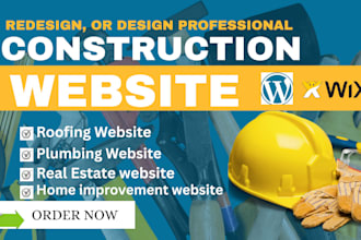 build construction website, roofing website, real estate and solar website