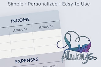 create a custom monthly budget or expense tracker for you