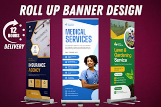do roll up banner design, retractable banner, trade show banner, pull up banner