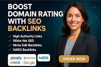 increase ahrefs domain rating with high quality seo backlinks