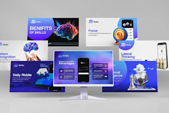 design clean, modern business presentation design for meetings and reports