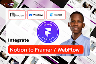 integrate notion to framer or webflow, fix all integration issues, cms issues