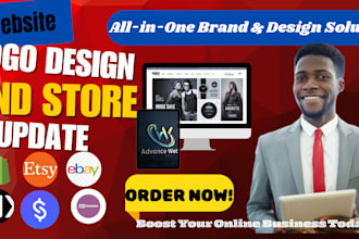 design a stunning website, custom logo, and update your store professionally