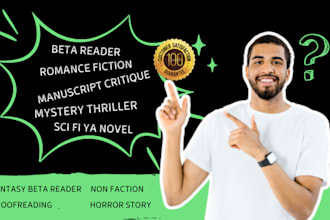 beta read manuscript critique mystery thriller romance fiction sci fi beta read