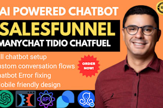 setup tidio manychat chatfuel chatbot into kajabi, builderall kartra systeme io