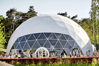 design your geodesic dome glamping dormers