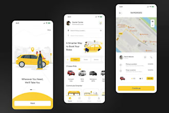 hybrid mobile app development, taxi booking app, rideshare app like uber clone